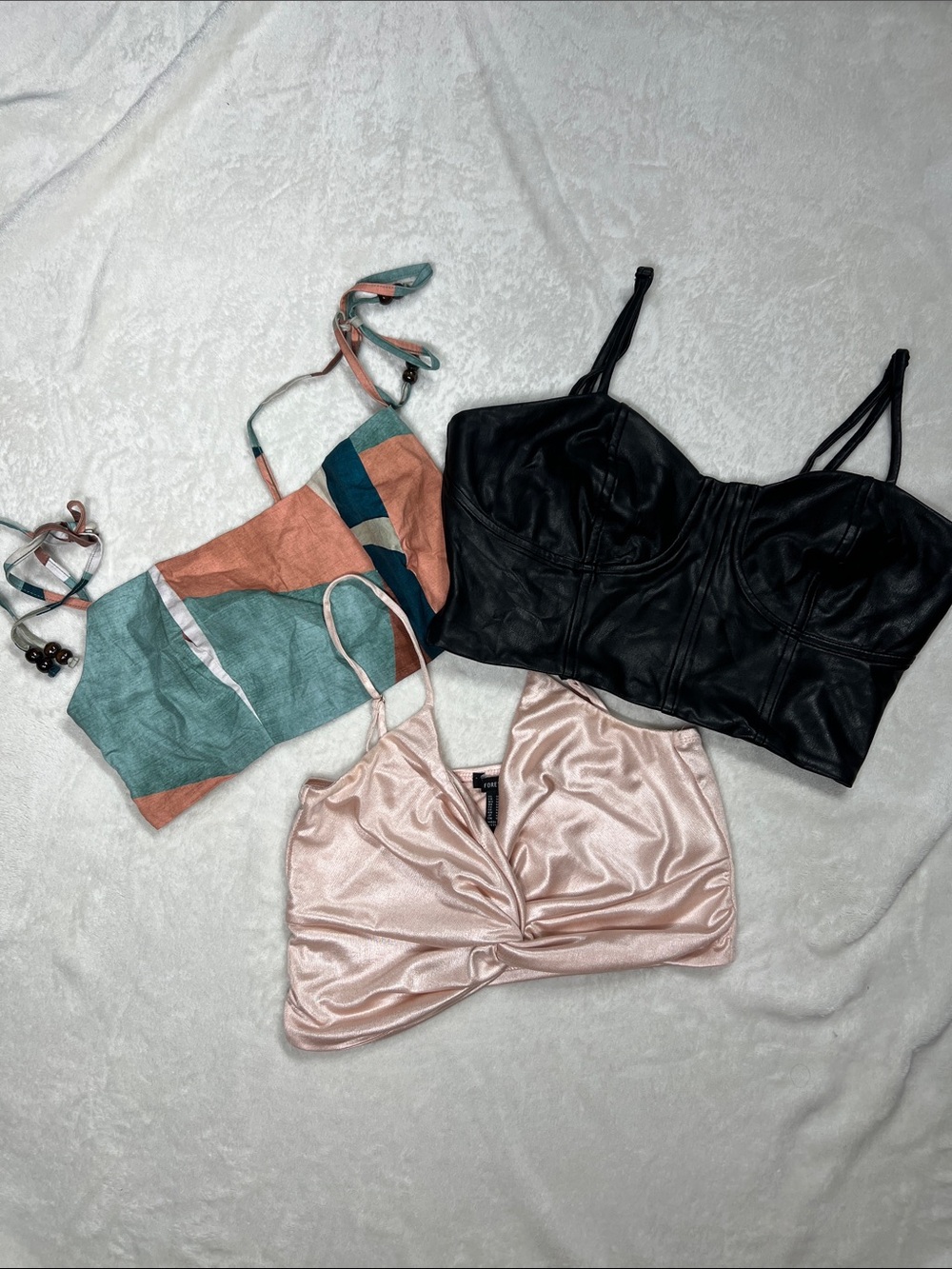 Stylish crop tops lot of 3 S